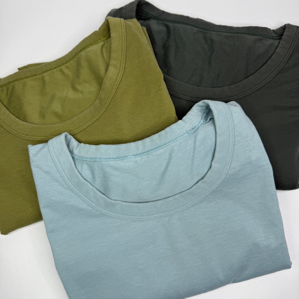 Lululemon Fundamental T-Shirts Mens XXL Multi Blue Green Grey Lot of 3